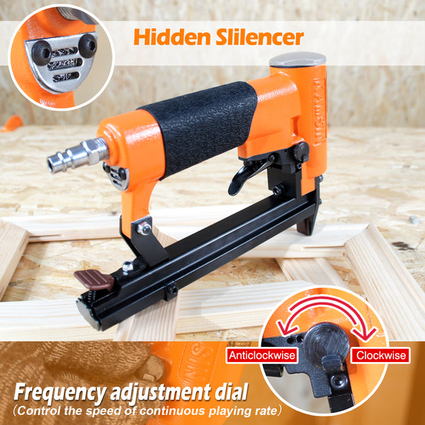 KAMSIN KN8016S 21 Gauge Pneumatic Upholstery Stapler 1/2"Crown Continuous Firing