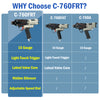 WOODPECKER C-760FRT Air Hog Ring Gun with Variable Speed Control, 16 Gauge 1/2" (12.5mm) Crown, Pneumatic Hog Ring Plier Tool for Fencing, Cages, Fastening