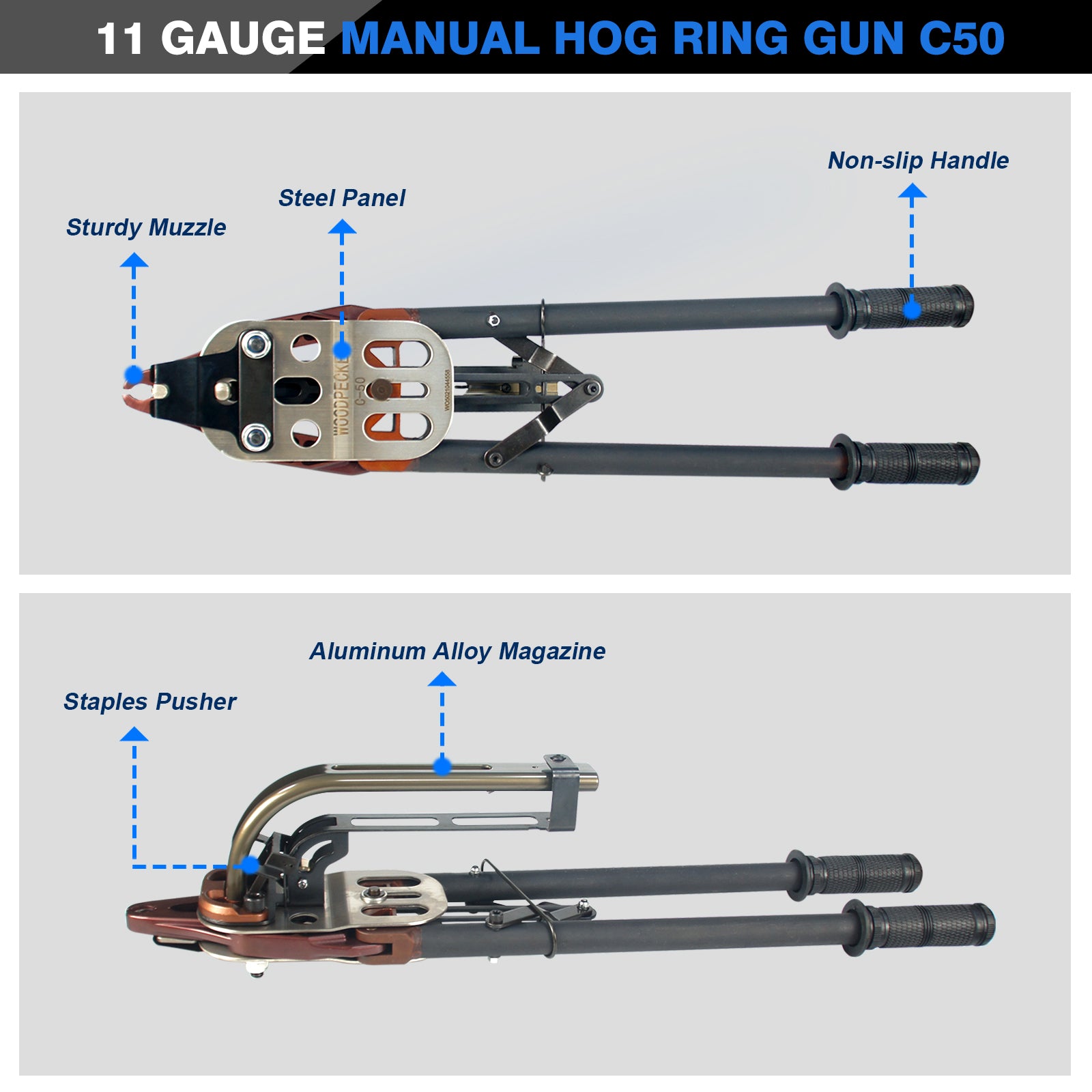 Woodpecker C50 11 Gauge 1-3/4-inch Manual Snap-Ring Plier