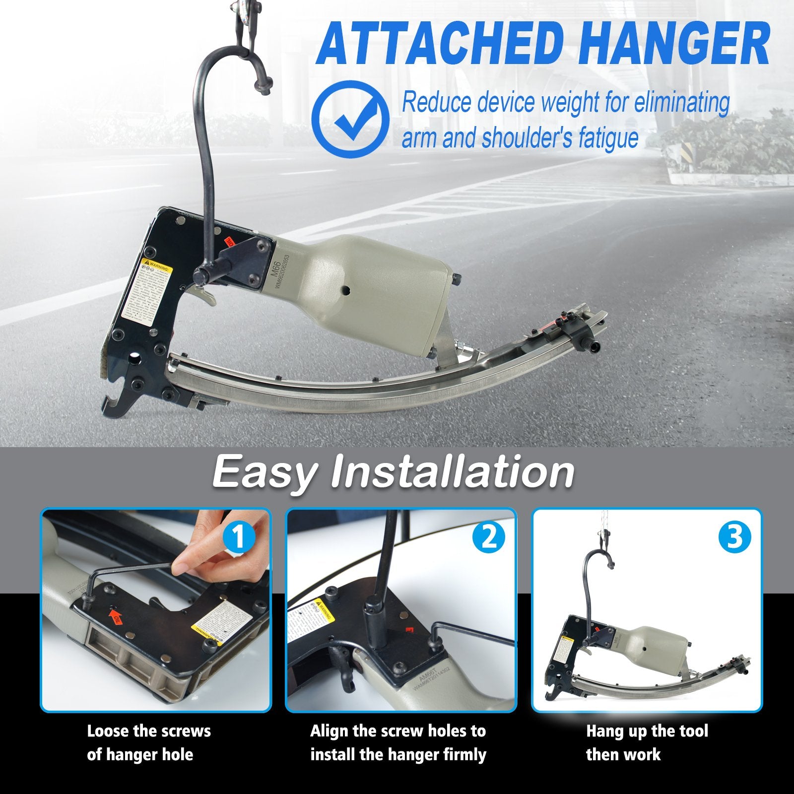 WOODPECKER M66-CL Pneumatic Clinching Clipper Air Clinch Clip Tool for Fixing Mattress Spring