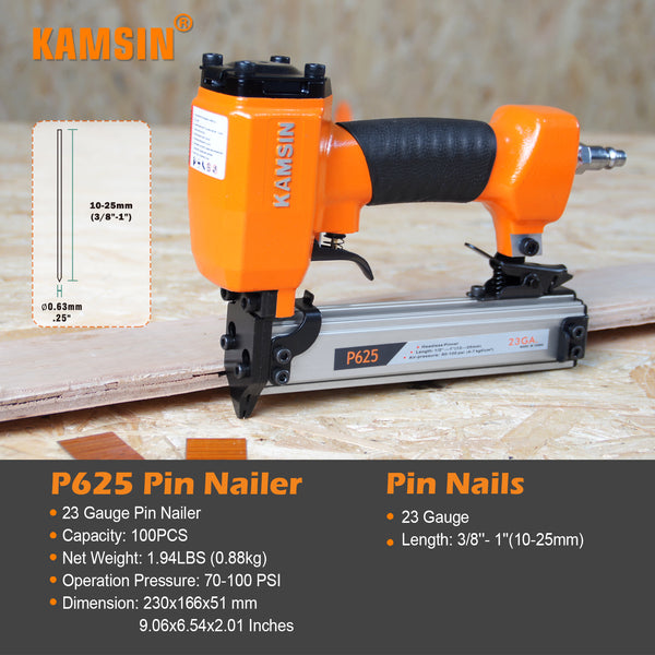 23 Gauge 1/2 to 1-3/8 Finish Pin Nailer Nail Gun