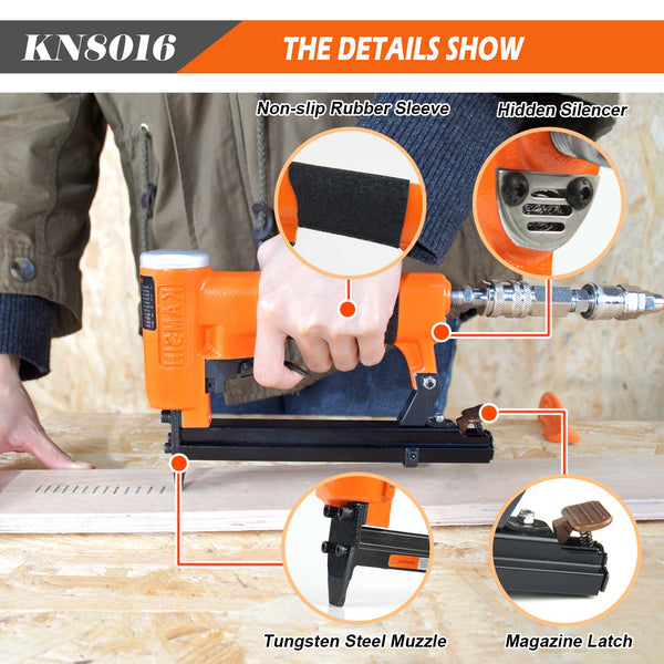 KAMSIN KN8016 21 Gauge Pneumatic Upholstery Stapler 1/2-Inch Crown