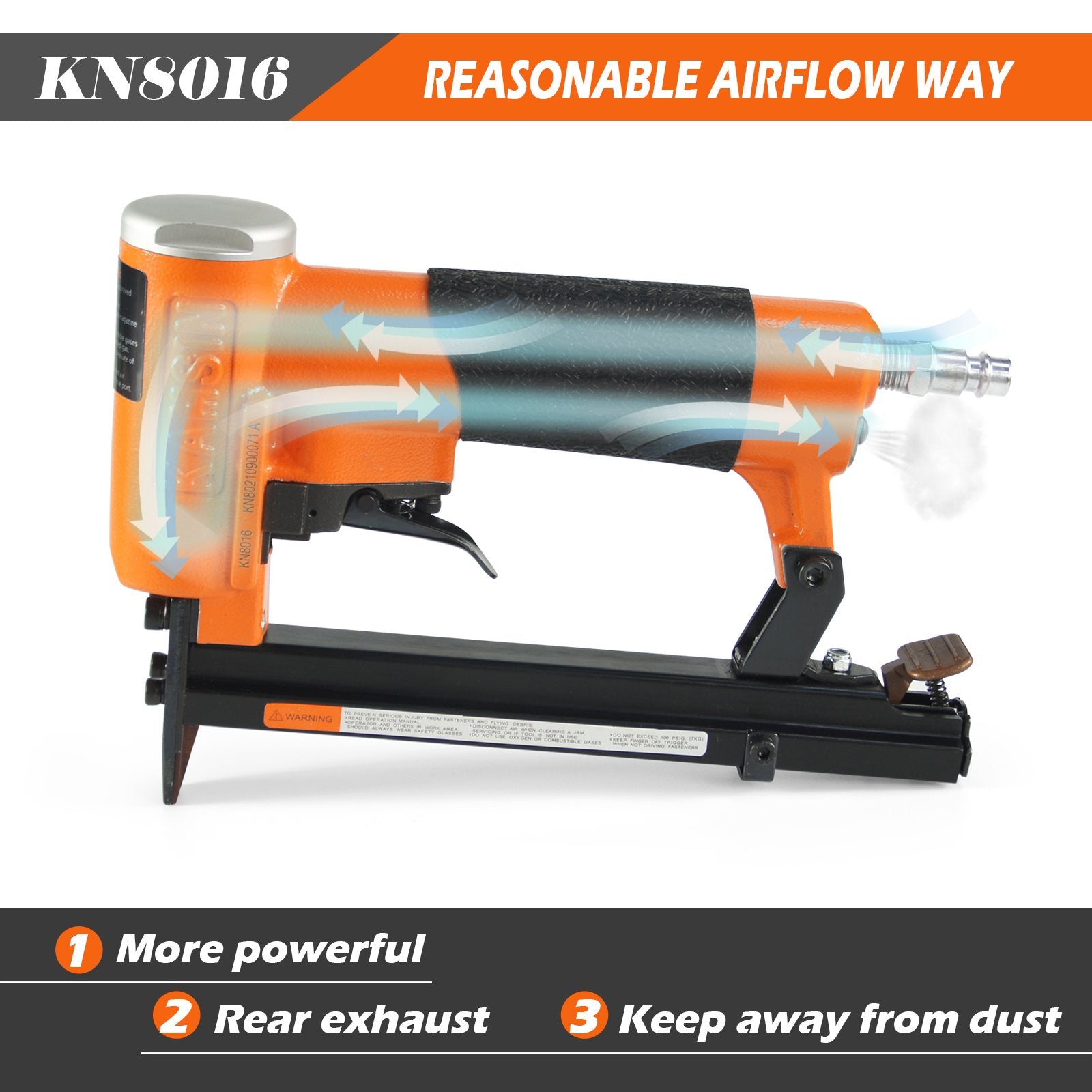 KAMSIN KN8016 21 Gauge Pneumatic Upholstery Stapler 1/2-Inch Crown