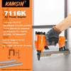 KAMSIN 7116K 22 Gauge Pneumatic Upholstery Stapler 3/8 Crown Upholstery Staple Gun 71 Series Air Stapler