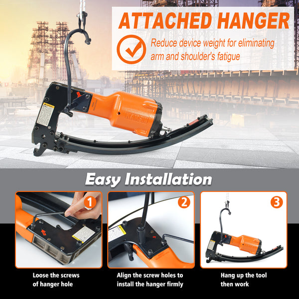 KAMSIN M66K Pneumatic Clinching Clipper for Fixing Mattress Spring and Making Traps