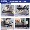 Woodpecker - N8016 Pneumatic Upholstery Stapler, 21 Gauge, Full Metal, 1/2" Crown