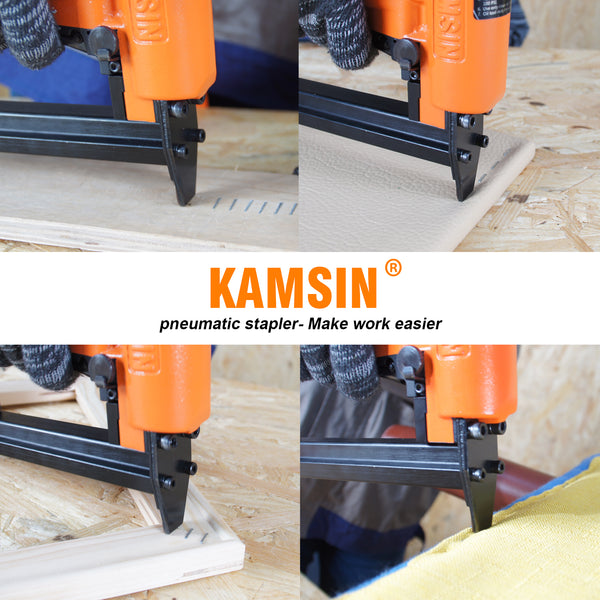 KAMSIN KN8016S 21 Gauge Pneumatic Upholstery Stapler 1/2"Crown Continuous Firing