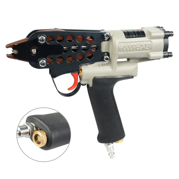 WOODPECKER C-760FRT Air Hog Ring Gun with Variable Speed Control, 16 Gauge 1/2" (12.5mm) Crown, Pneumatic Hog Ring Plier Tool for Fencing, Cages, Fastening