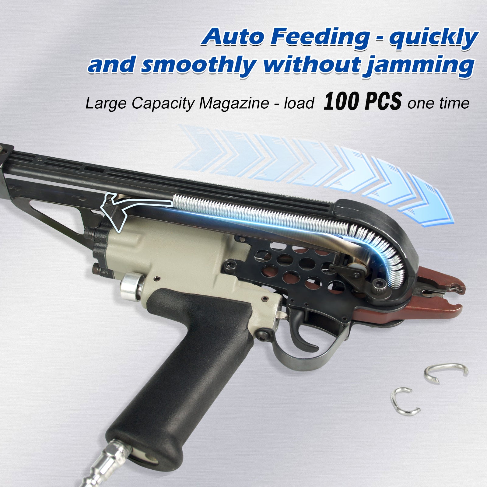 WOODPECKER C-7CA52 15 Gauge Pneumatic Hog Ring Gun, 3/4