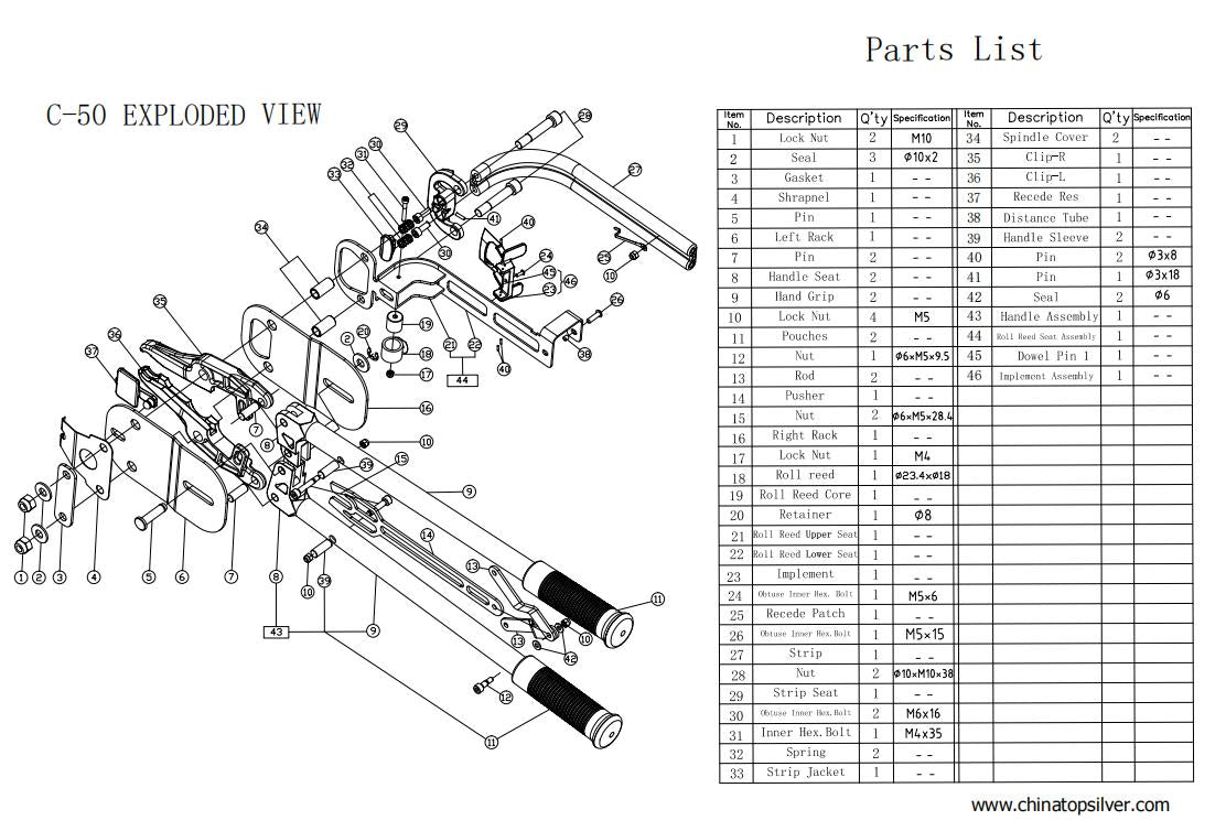 3 Units of Part # 4 (shrapnel) for Woodpecker C-50 stapler