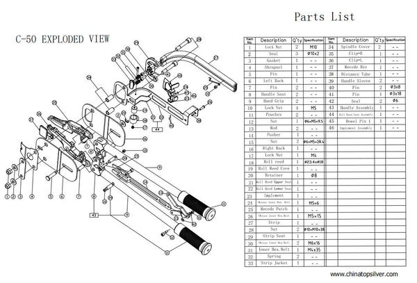 3 Units of Part # 4 (shrapnel) for Woodpecker C-50 stapler