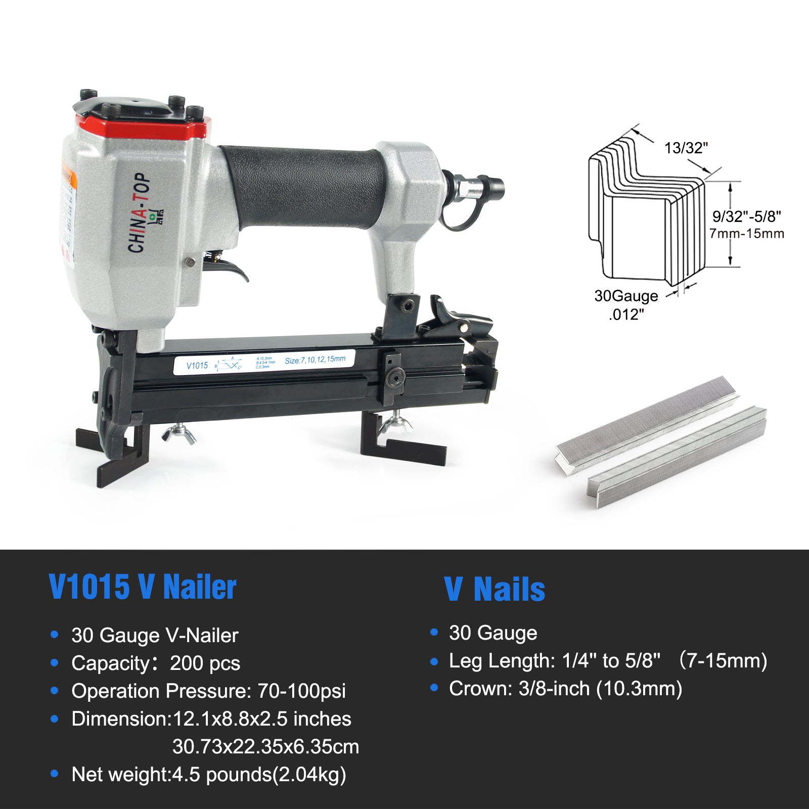 China-top V1015 V Nailer 1/4'' to 5/8'' Picture Frame Joiner