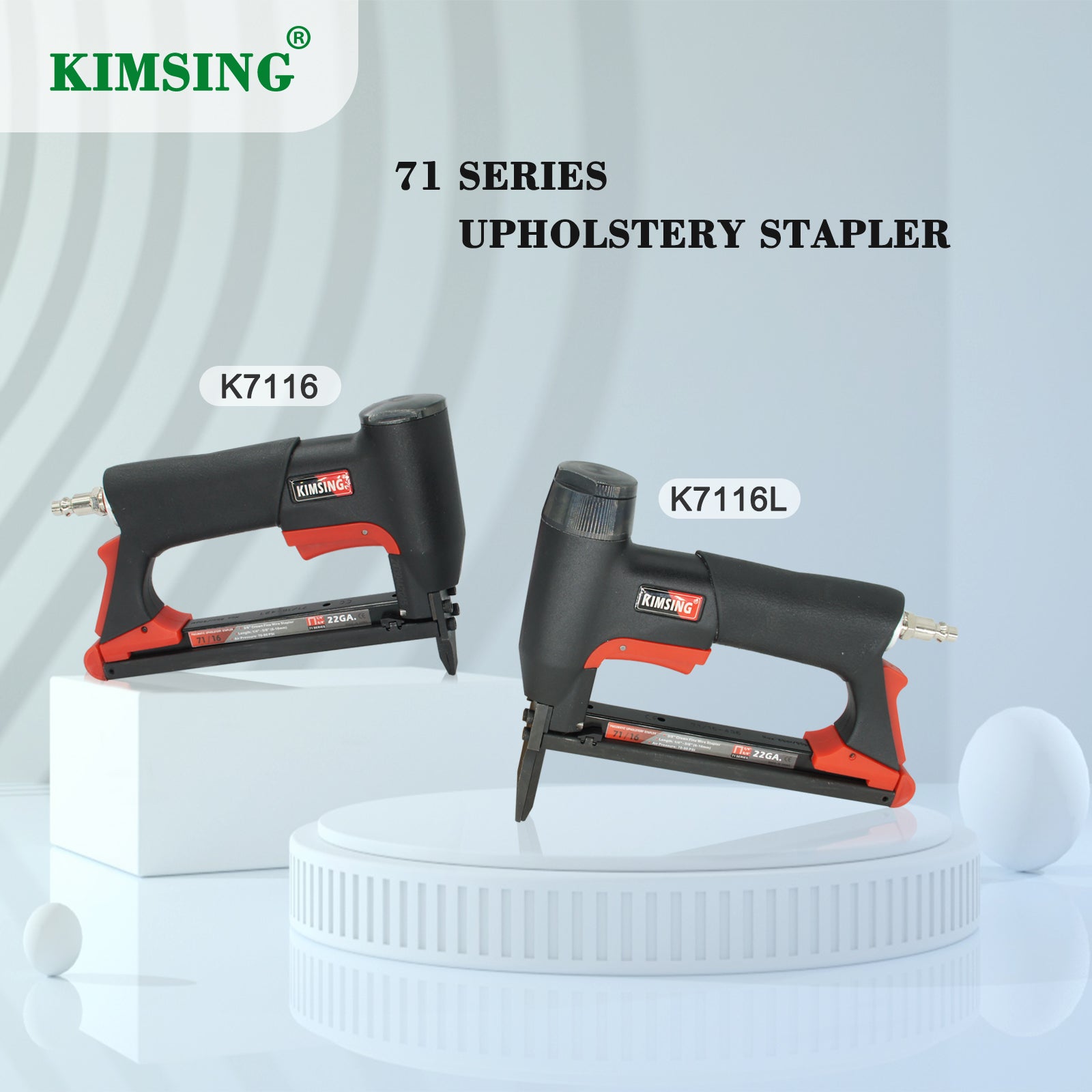 KIMSING K-7116L Upholstery Stapler 22 Gauge 3/8