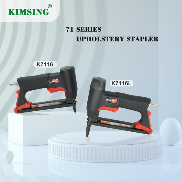 KIMSING K-7116L Upholstery Stapler 22 Gauge 3/8" Crown Fine Wire Stapler