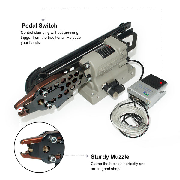 Woodpecker QC-7CA52W 15 Gauge Pneumatic Semi-automatic Hog Ring Gun, Pedal Switch Control