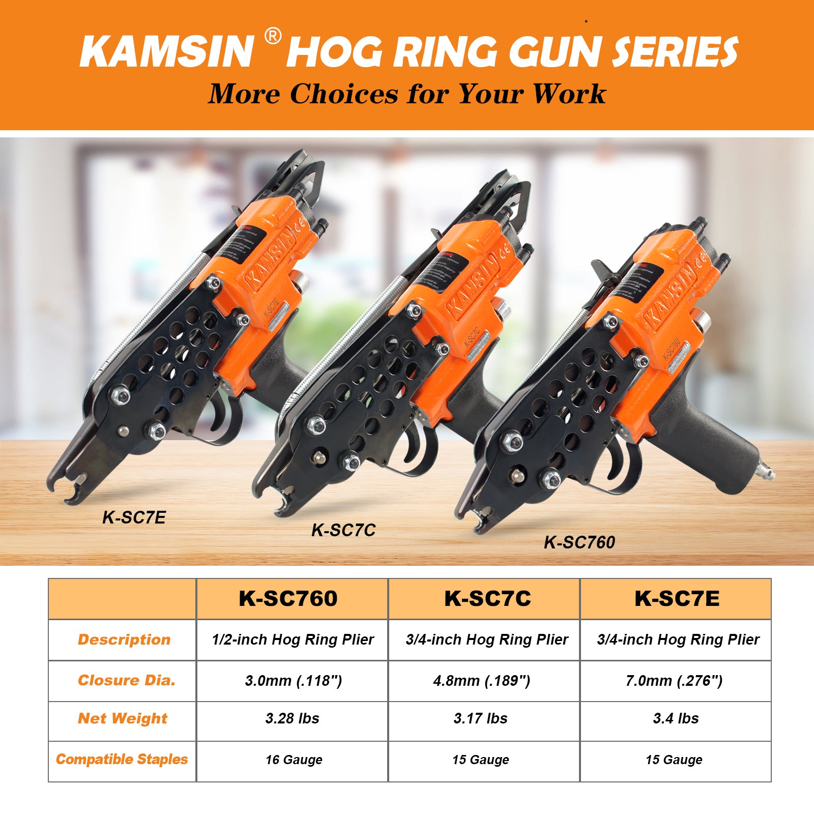 KAMSIN K-SC760 16 Gauge 1/2