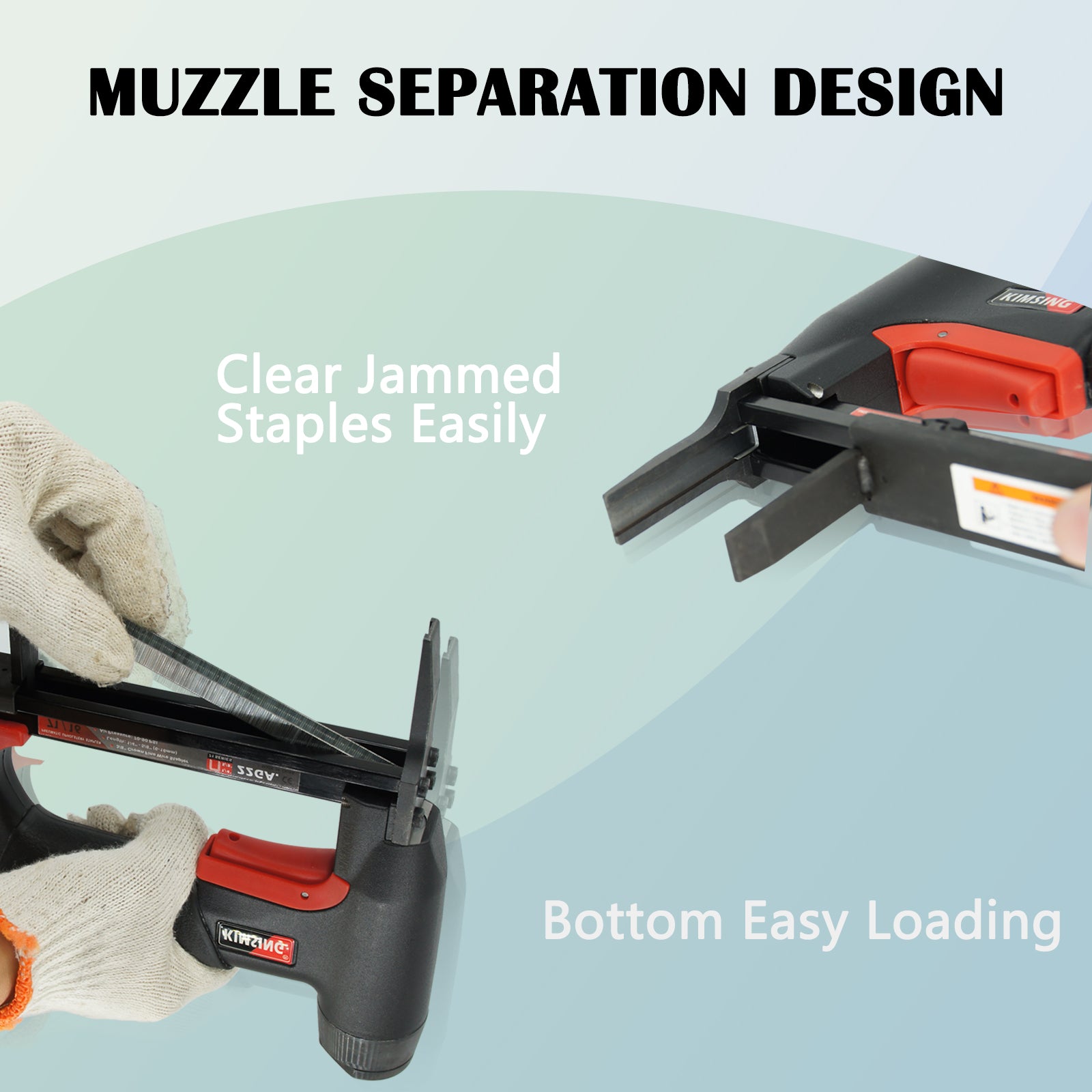 KIMSING K-7116L Upholstery Stapler 22 Gauge 3/8