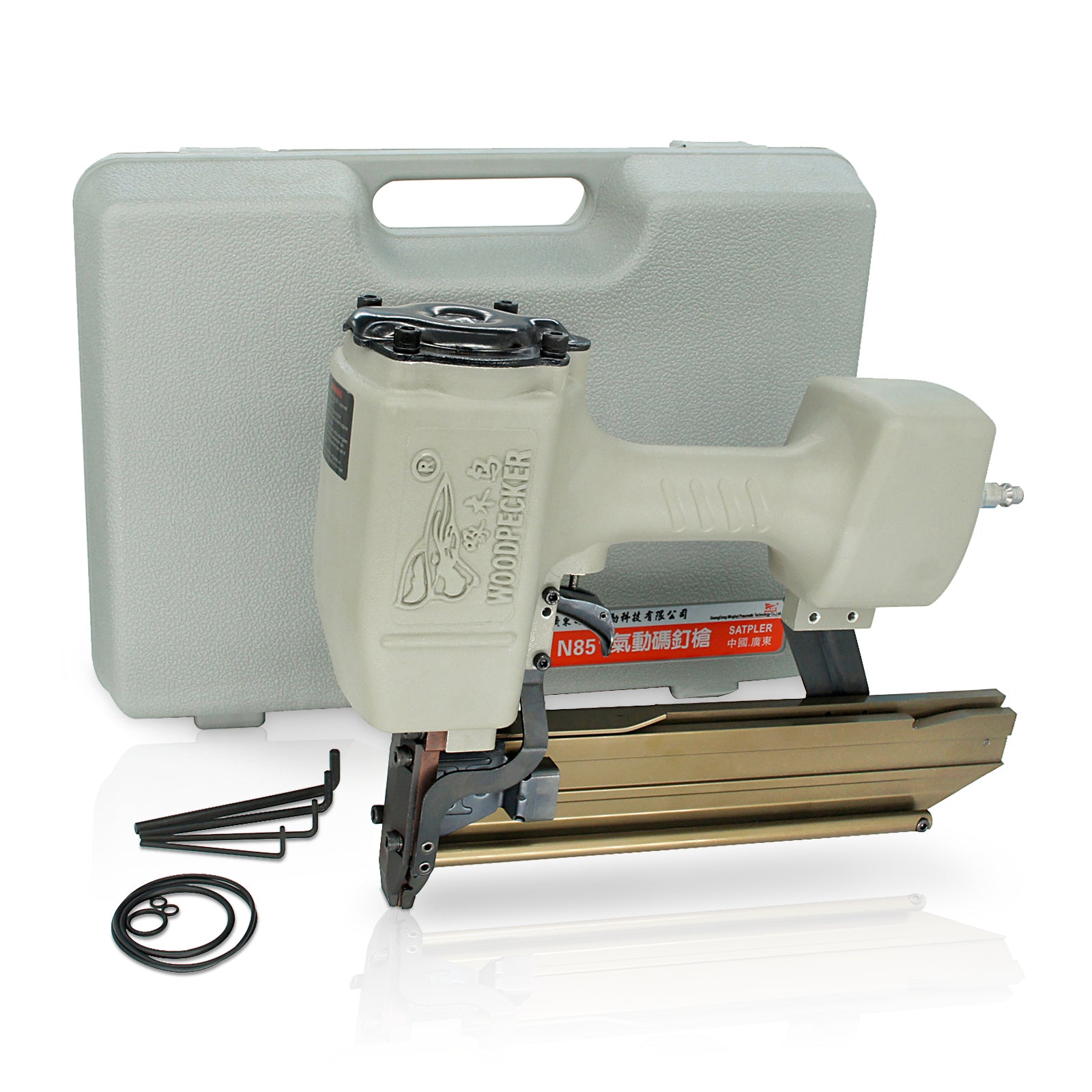 Woodpecker N851 16 Gauge Pneumatic Construction Stapler with Safety, 7/16-Inch Crown