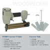 Woodpecker ST38H 14 Gauge Heavy Duty Concrete Nailer with Magnetic Muzzle, 3/4-inch to 1-1/2-inch T Nails
